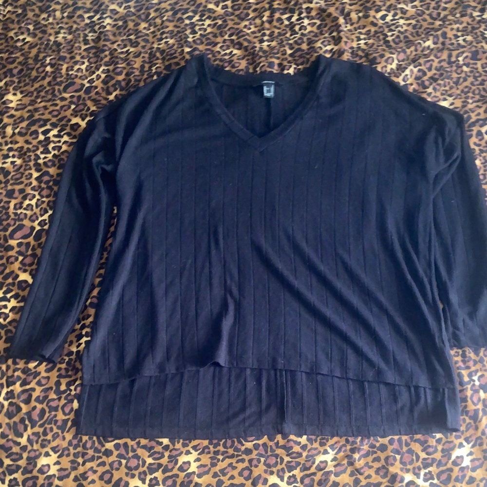 GET 4 $5 😊 Forever 21 Black V-Neck Sweater Top